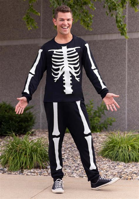 Skeleton 2 Piece Jogger Men's Sleep Set | Men's Skeleton Costumes