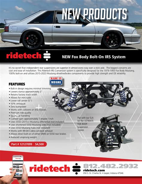 Ridetech Sala Foxbody Mustang Front Suspension