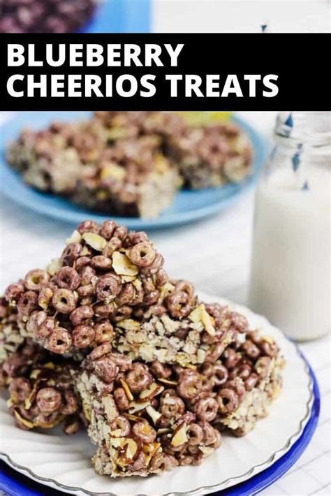 Blueberry Cheerios Treats Breakfast Bars Recipe Cheerio Treats