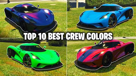 Top 10 Best Crew Colors In Gta 5 Online Youtube