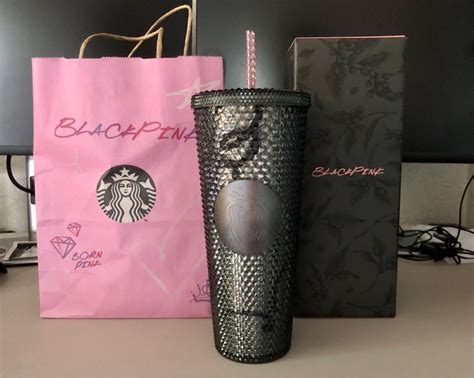 Starbucks Blackpink Tumbler Furniture Home Living Kitchenware