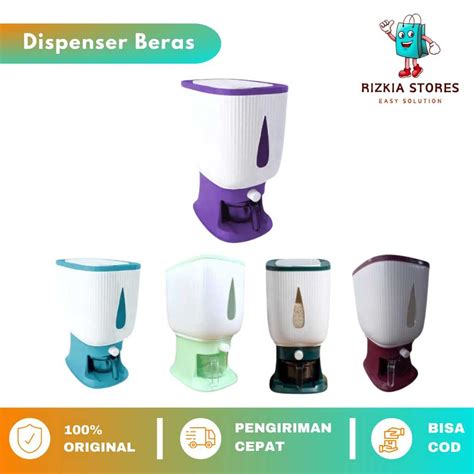 Jual Dispenser Beras Modern Jeon Otomatis Food Grade Tempat Penyimpanan