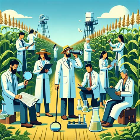 Diverse Agricultural Researchers Inspecting Crop Fields | AI Art ...