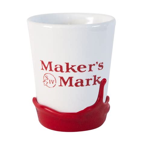 Maker S Mark Dipped White Shot Glass