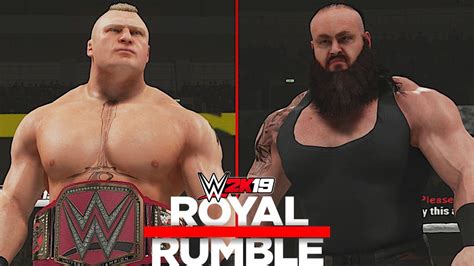 Wwe Royal Rumble 2019 Brock Lesnar Vs Braun Strowman Universal