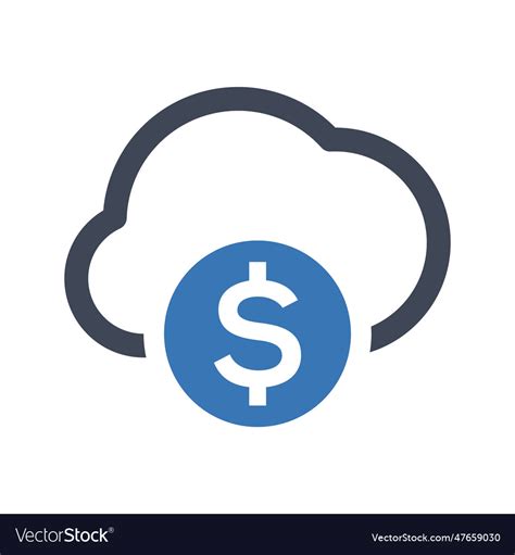 Cloud Funding Icon Royalty Free Vector Image Vectorstock