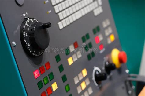 Control Panel Of Cnc Lathe Machine Stock Image Image Of Center Industrial 94990161