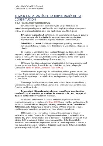 Tema Garantia De La Supremacia De La Constitucion Pdf