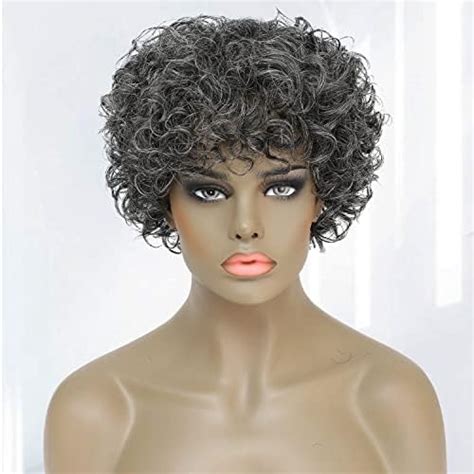 Hanascc Salt And Pepper Grey Wigs Human Hair Bob Wig 13x4