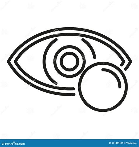 Vision Eye Icon Outline Vector Optical Doctor Stock Illustration