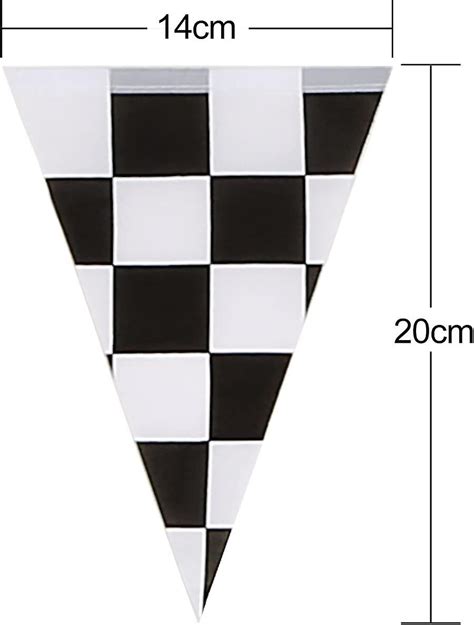 Meters Checkered Flags Black And White Pennant Racing Banner Race