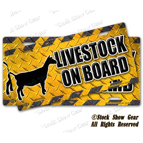 Dairy Goat Livestock Trailer Safety Signs Stock Show Gear