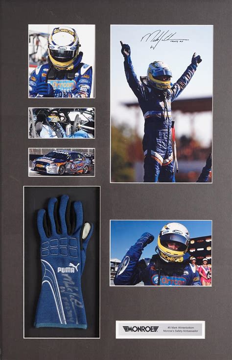 A Mark Frosty Winterbottom Signed Glove In Presentation Frame