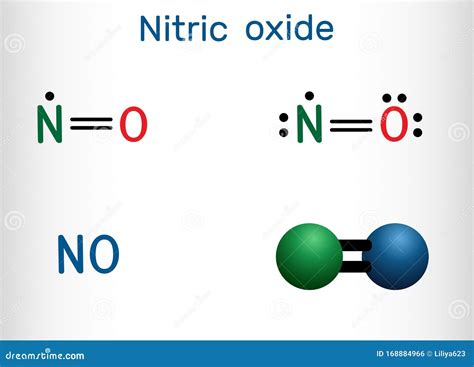 Ossido Di Azoto Monossido Di Azoto No Molecola Modello Di Formula