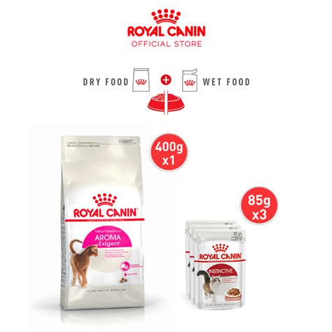 Royal Canin Aroma Exigent 400g Dry Instinctive 85g X 3 Pouches