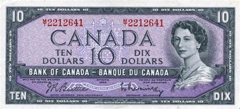 10 Dollar Bill Canada 1954 Schmalz Auctions Bank2home