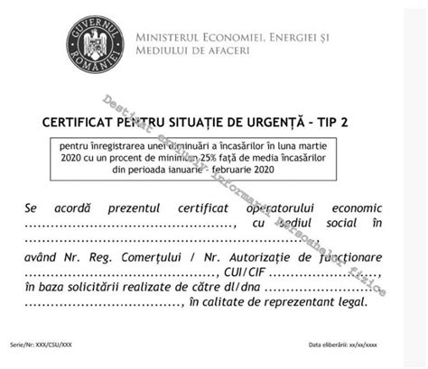 Ordinul Privind Eliberarea Certificatelor Pentru Situatii De Urgenta