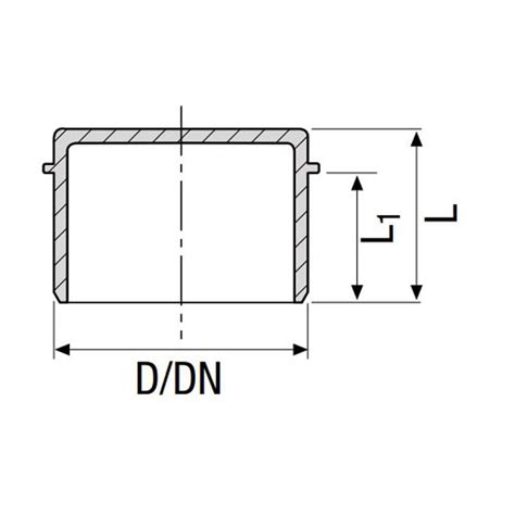 Tapón para tubos de descarga enchufables Valsir Silere D110mm L72mm