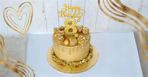 amazing golden birthday cake ideas