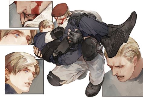 Leon S Kennedy And Jack Krauser Resident Evil And 2 More Drawn By