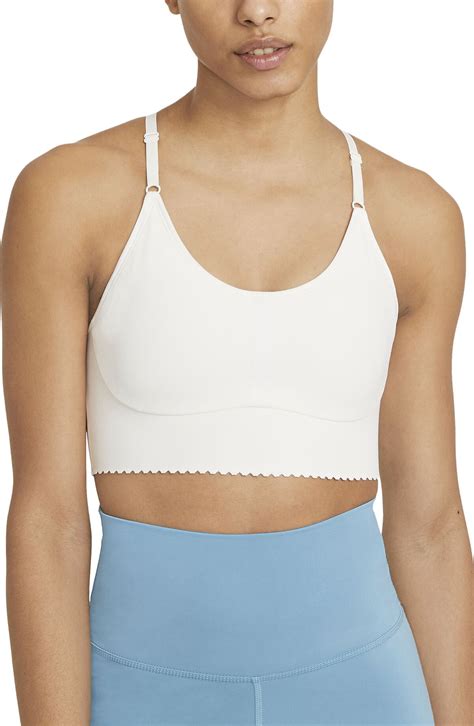 Nike Yoga Indy Eyelet Sports Bra In Sailwhite At Nordstrom Editorialist