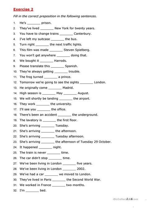 Prepositions English Esl Worksheets For Distance Learning And