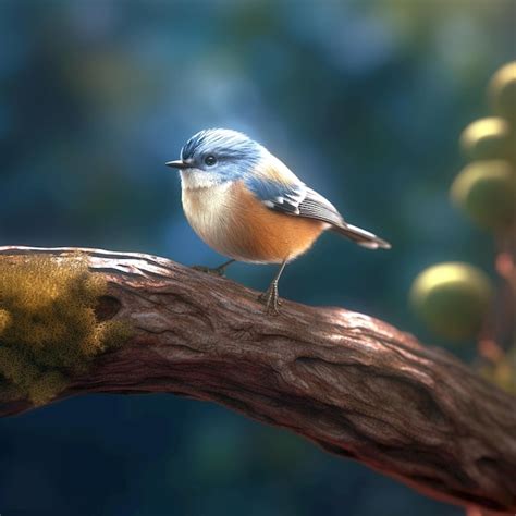 Premium Ai Image A Small Bird Perched On Top Of A Wooden Branch