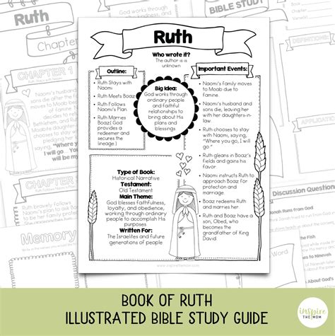 Book of Ruth Illustrated Bible Study Guide for Kids | Chapter Summaries