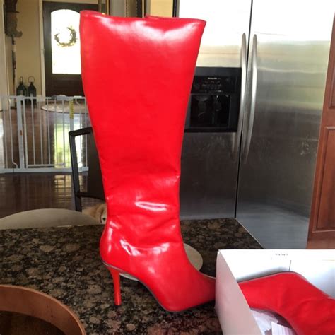 Fredericks Of Hollywood Shoes Red High Boots Fredericks Of