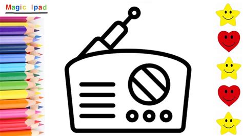 Como dibujar una RADIO dibujos para niños How to draw a RADIO