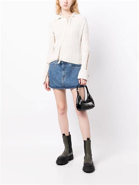 Slvrlake Low Rise Denim Mini Skirt Farfetch