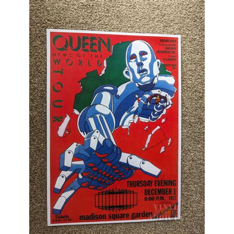 Queen - News Of The World Tour - Madison Square Garden - December 1977 - A3 Poster - Vinyl Addicts