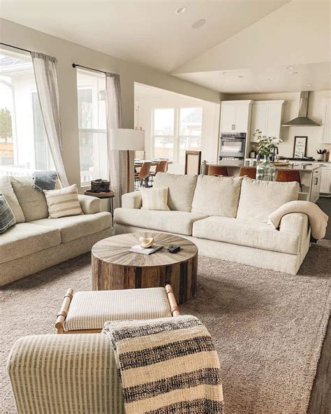 Neutral Open Concept Living Room Design Soul Lane