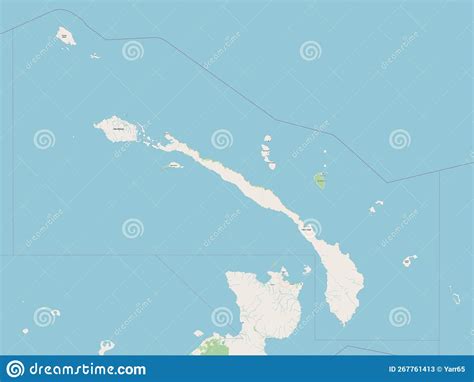 New Ireland Papua New Guinea OSM No Legend Stock Illustration