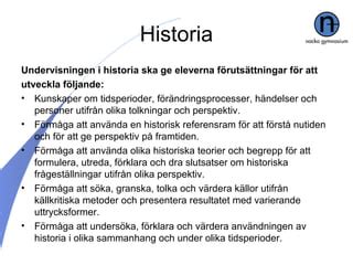 Kursintroduktion Historia 1b PPT