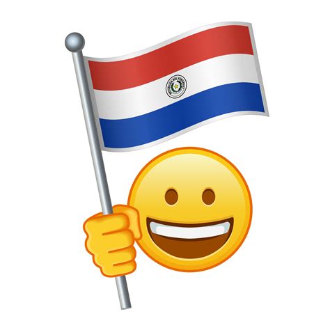 Emoji with Paraguay flag Large size of yellow emoji smile 42151344 ...