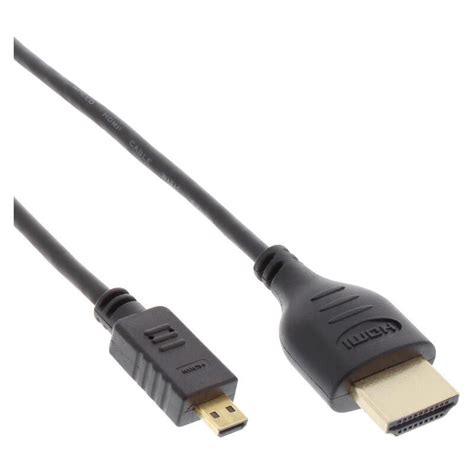 C Ble HDMI En Ligne Super Fin Avec Ethernet Type Aad M Le Noir Or 0 5 M