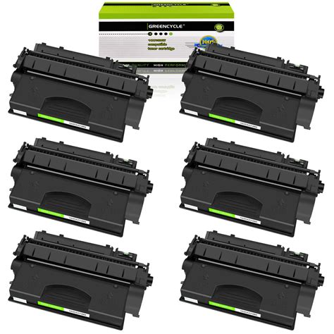 Used 6 Pack Ce505x 05x Black Toner Cartridge Compatible With Hp Laserjet P2050 P2055x Ubb Threads