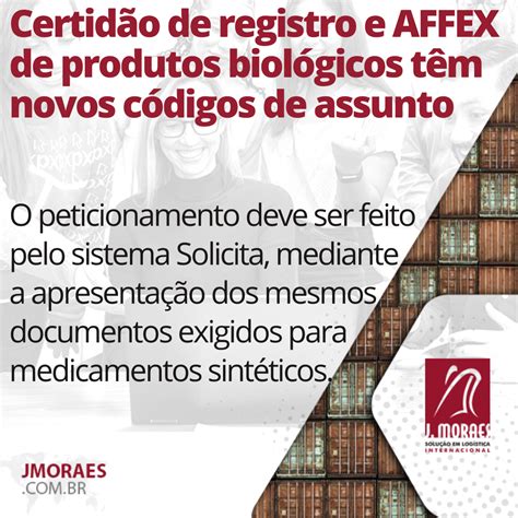 Certid O De Registro E Affex De Produtos Biol Gicos T M Novos C Digos