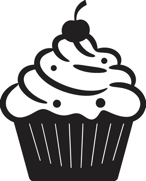 Flavorful Delight Black Cupcake Indulgent Charm Cupcake Black