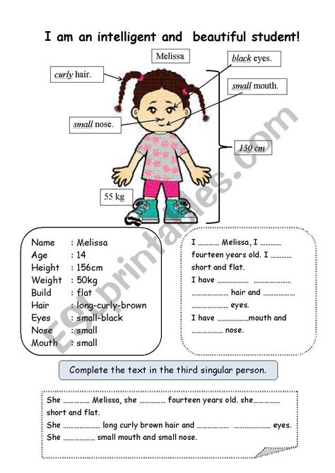 Describing People Esl Worksheet By Teacher Edy