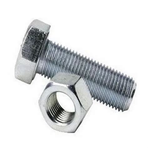 Powder Coated Ms Hex Bolt Nut For Hardware Fitting Hexagonal At