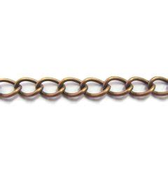 Red Bronze Toned Curb Chain Approx X Mm Per Metre My Beads