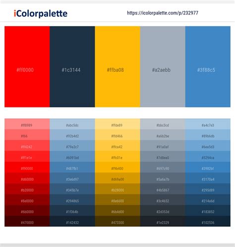 Yellow Red Blue Color Palette - H0dgehe