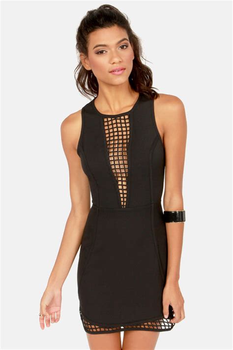 Sexy Cutout Dress Black Dress Lattice Dress 45 00 Lulus