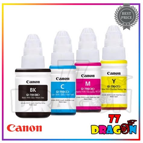 Canon Genuine Gl 790 Gl790 Gi790 Gi 790 Refill Ink G Series Cymk Set