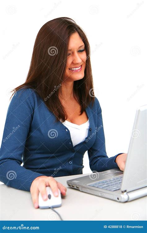 Woman Computer User Stock Photo Image Of Background Person 4288818