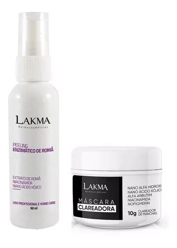 Lakma Kit Peeling Enzimático Máscara Clareadora 2 Itens