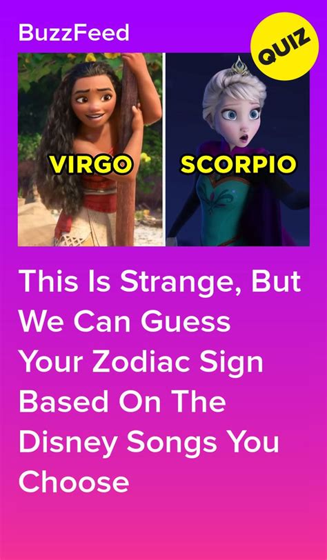 Create A Disney Playlist And Well Guess Your Zodiac Sign With Like 89 Accuracy Zodiac Sign