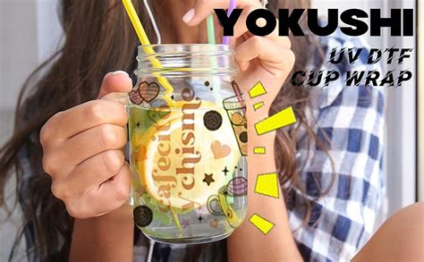 Amazon Yokushi Uv Dtf Cup Wrap Transfer Sticker For Glass